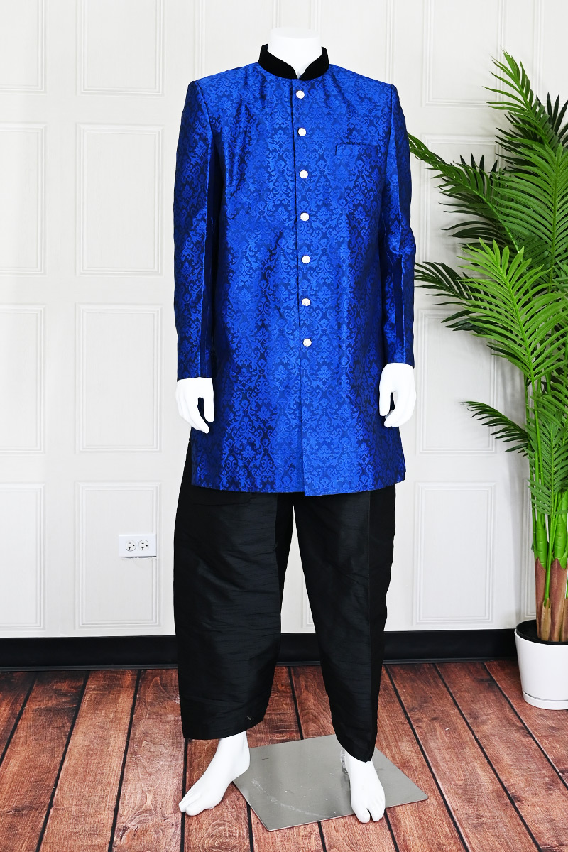 Electric Blue Men Sherwani