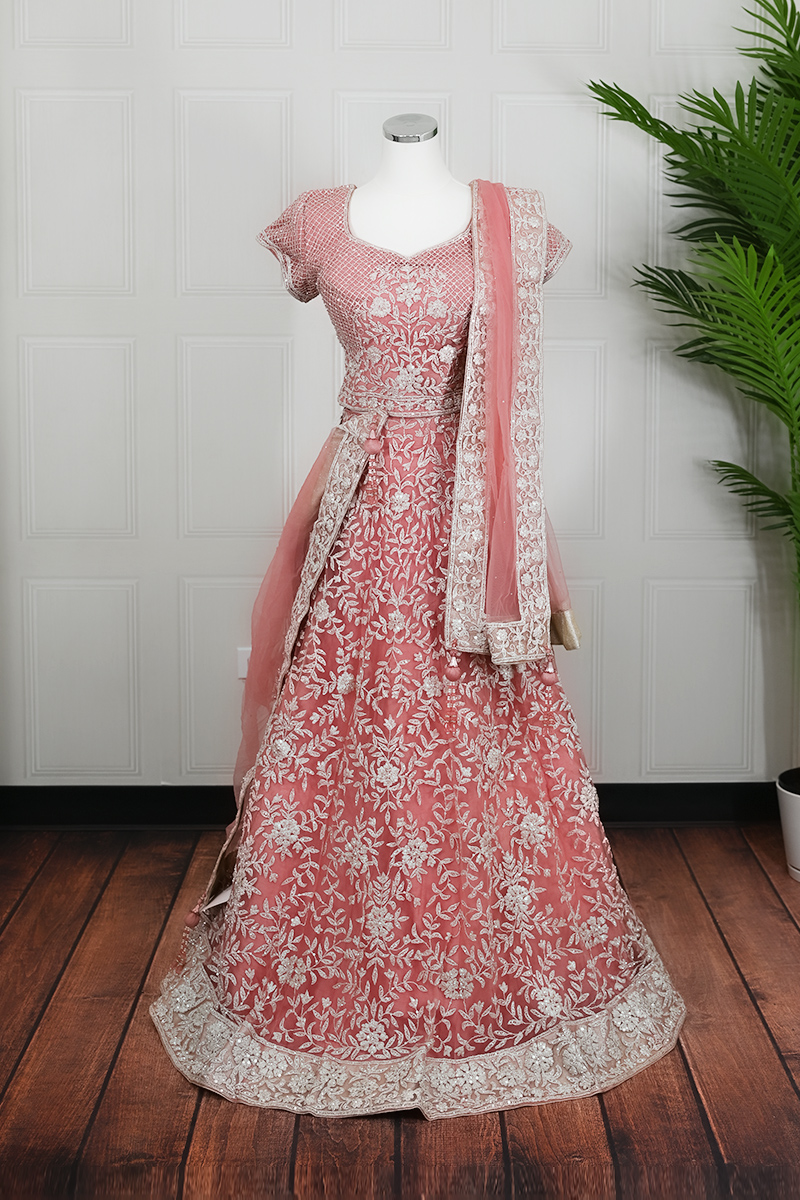 Coral Lehenga Choli