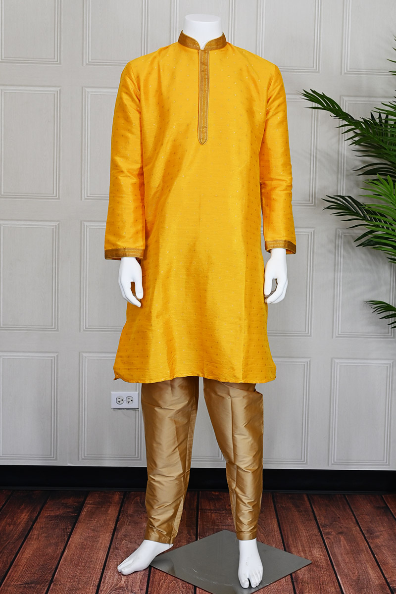 Yellow Kurta & Gold Pant