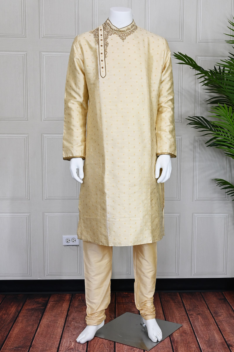 Beige Kurta Pyjama