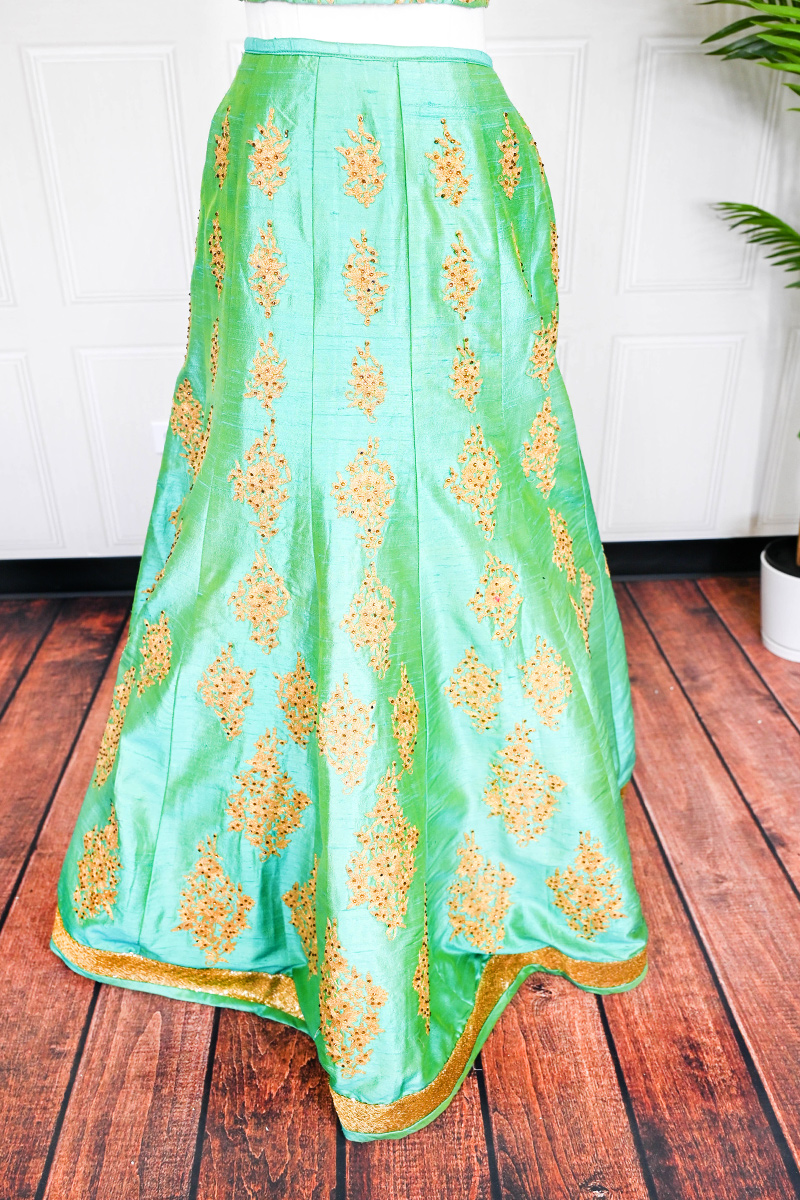Mint Green Lehenga Choli - Image 2