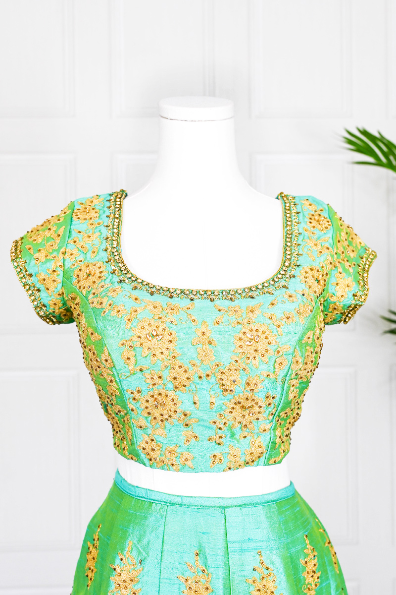 Mint Green Lehenga Choli - Image 3