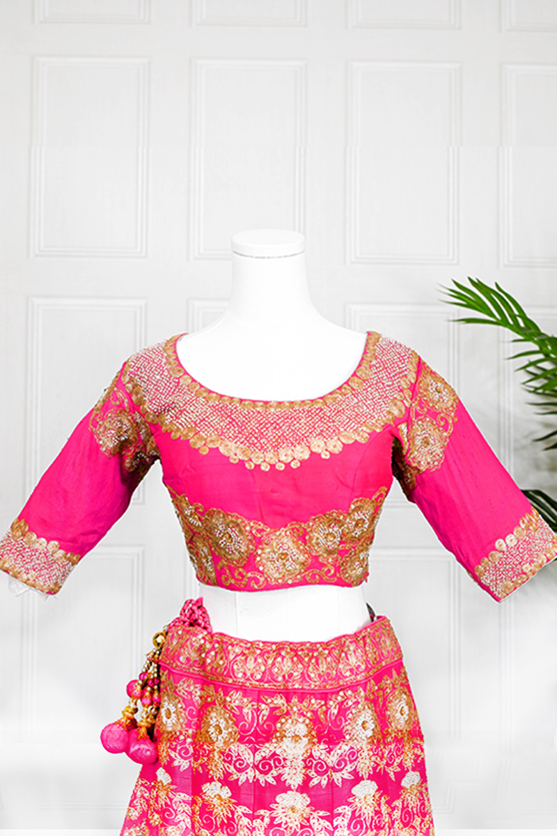 Fuchsia Pink Lehenga Choli - Image 2